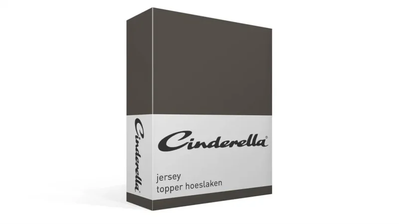 Cinderella Jersey hoeslaken topper - antraciet 1 de-slaapfabriek