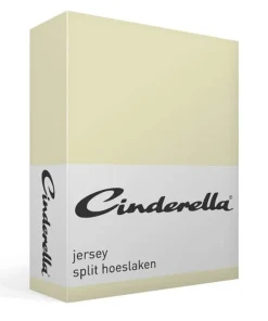 Cinderella jersey split hoeslaken topper - ivory 1 de-slaapfabriek