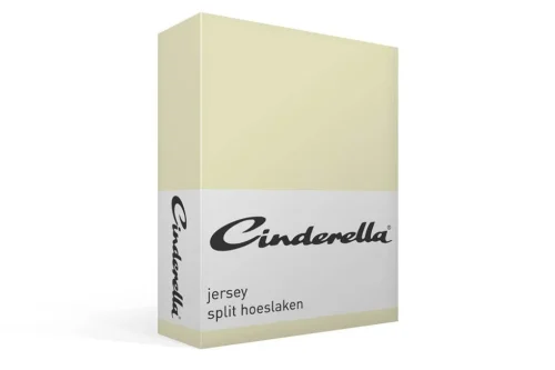 Cinderella jersey split hoeslaken topper - ivory 1 de-slaapfabriek